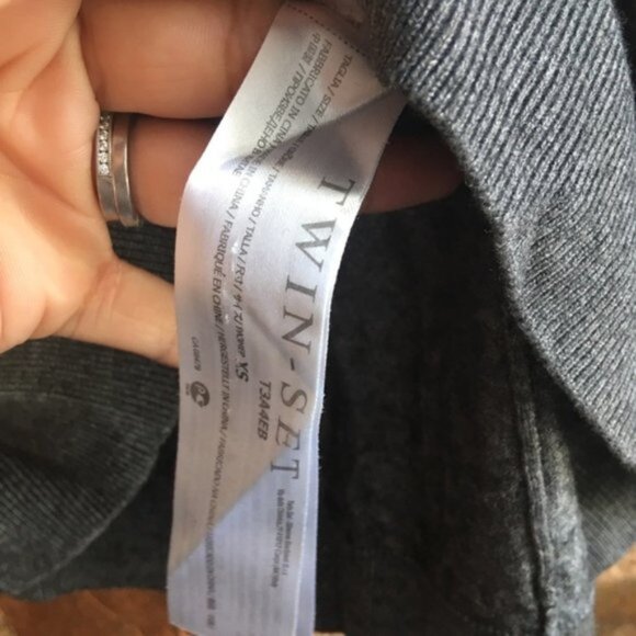 Twin-Set Back Button Sweater Cashmere Blend XS - Picture 5 of 6